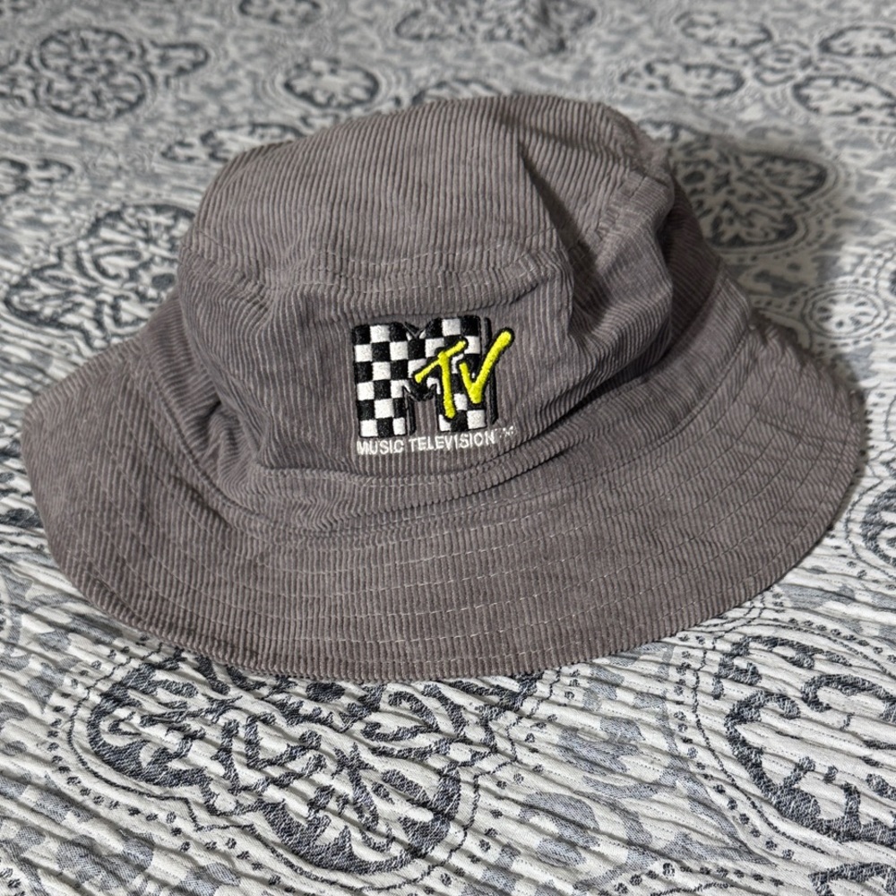 MTV Charcoal Bucket Hat with‎ Logo